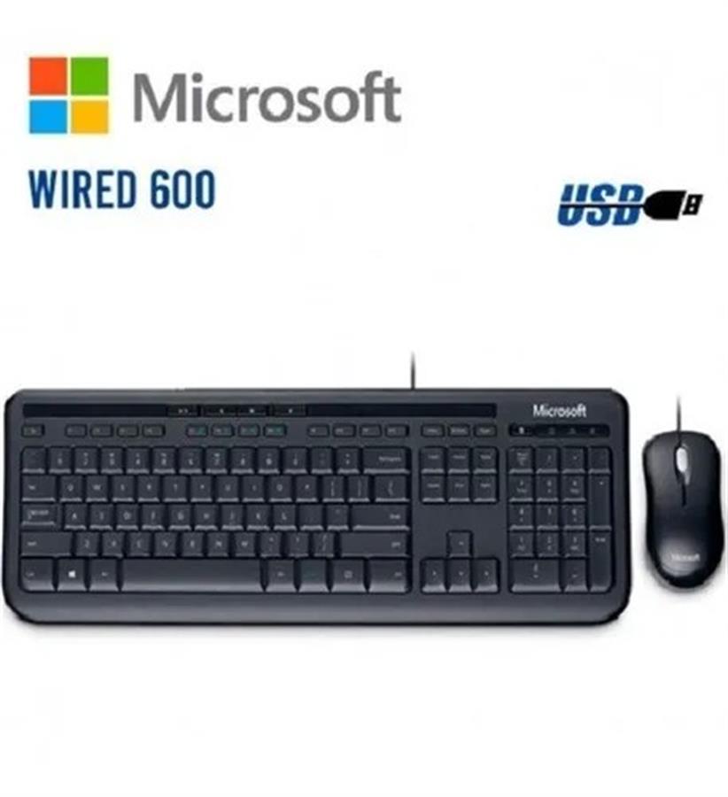 Set Teclado Y Mouse Microsoft Desktop 600 Con Cable