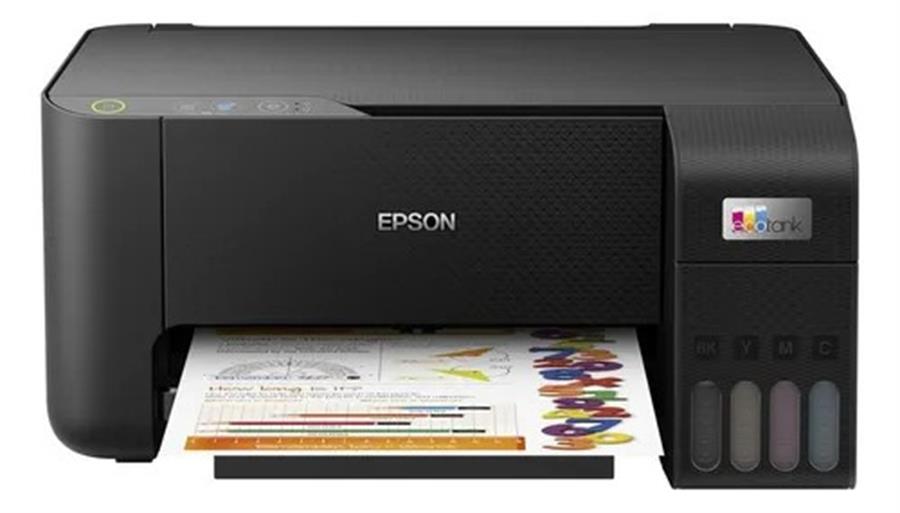 Impresora a color multifunción Epson EcoTank L3210 con wifi negra 220V