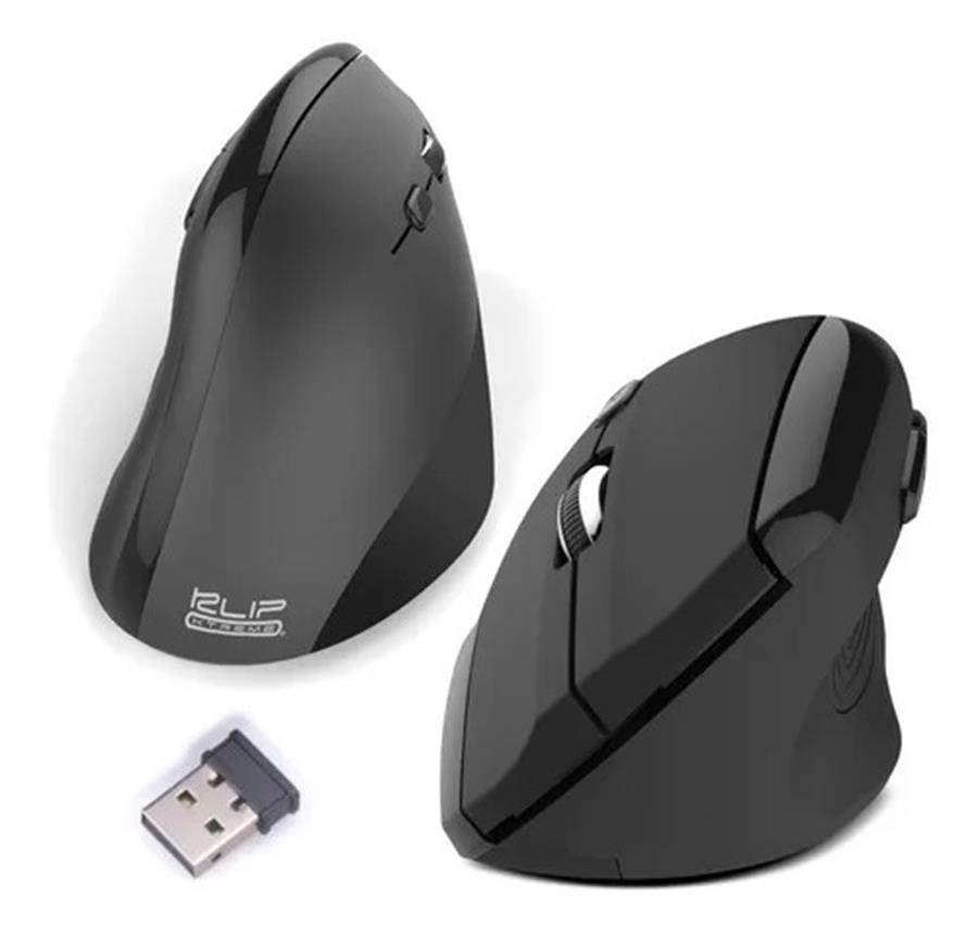 Mouse vertical inalámbrico Klip Xtreme EverRest KMW-390 negro