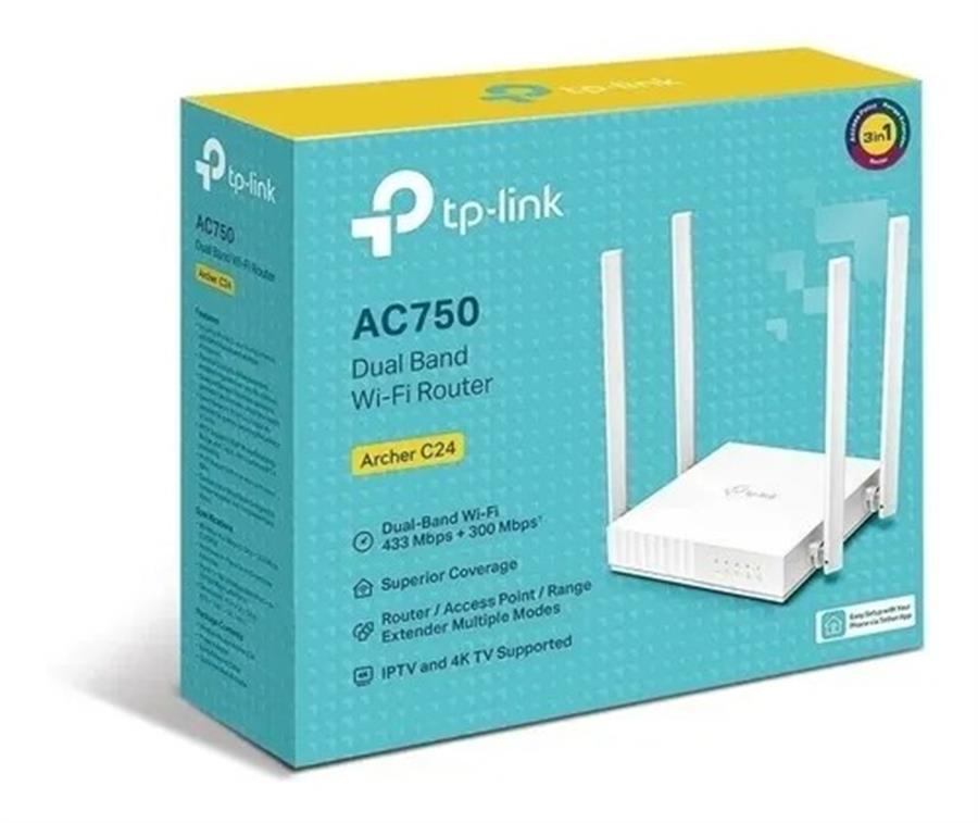 Router 4p Tp-link Archer C24 Ac750 De Doble Banda