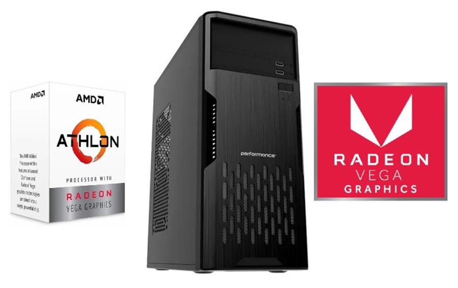 Pc Gamer Escritorio AMD Athlon 3000G + Video Vega 3 + 4Gb ram + 240 SSD + Teclado + Mouse