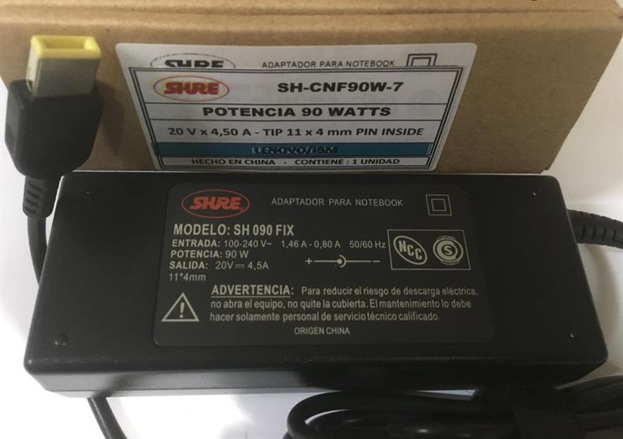 CARGADOR NOTEBOOK 20V/2,25A - 11.0 X 4.0 mm Pin Inside LENOVO/IBM SH-CNF45W-4