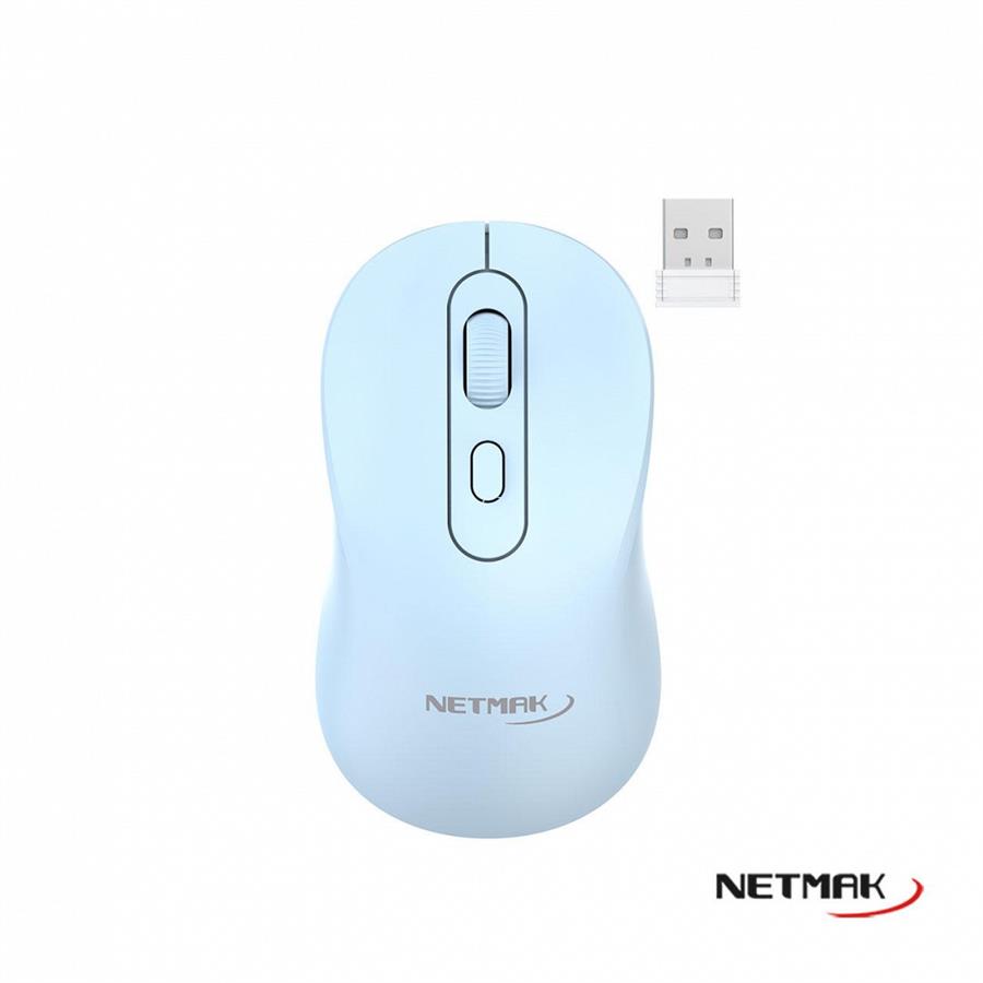 Netmak MOUSE INALÁMBRICO M640 CELESTE