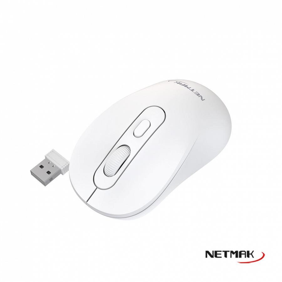 Netmak MOUSE INALÁMBRICO M640 BLANCO