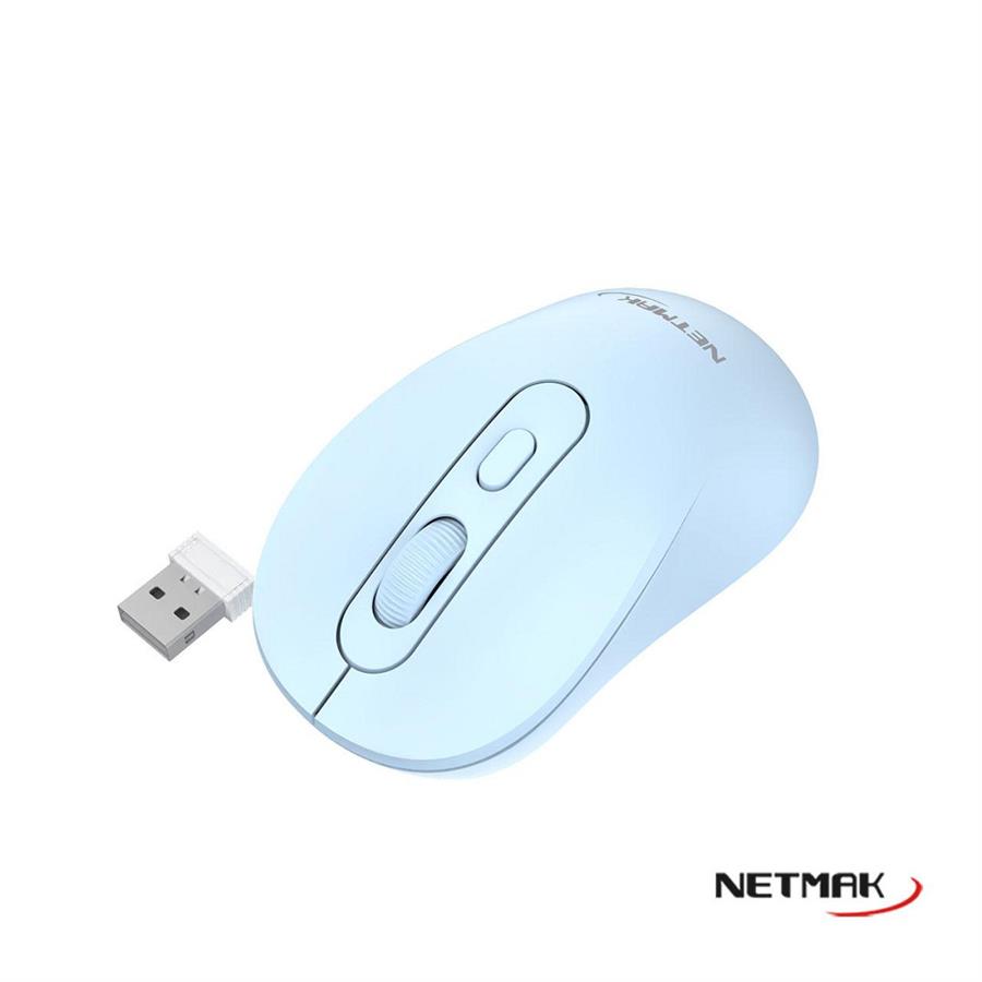 Netmak MOUSE INALÁMBRICO M640 CELESTE