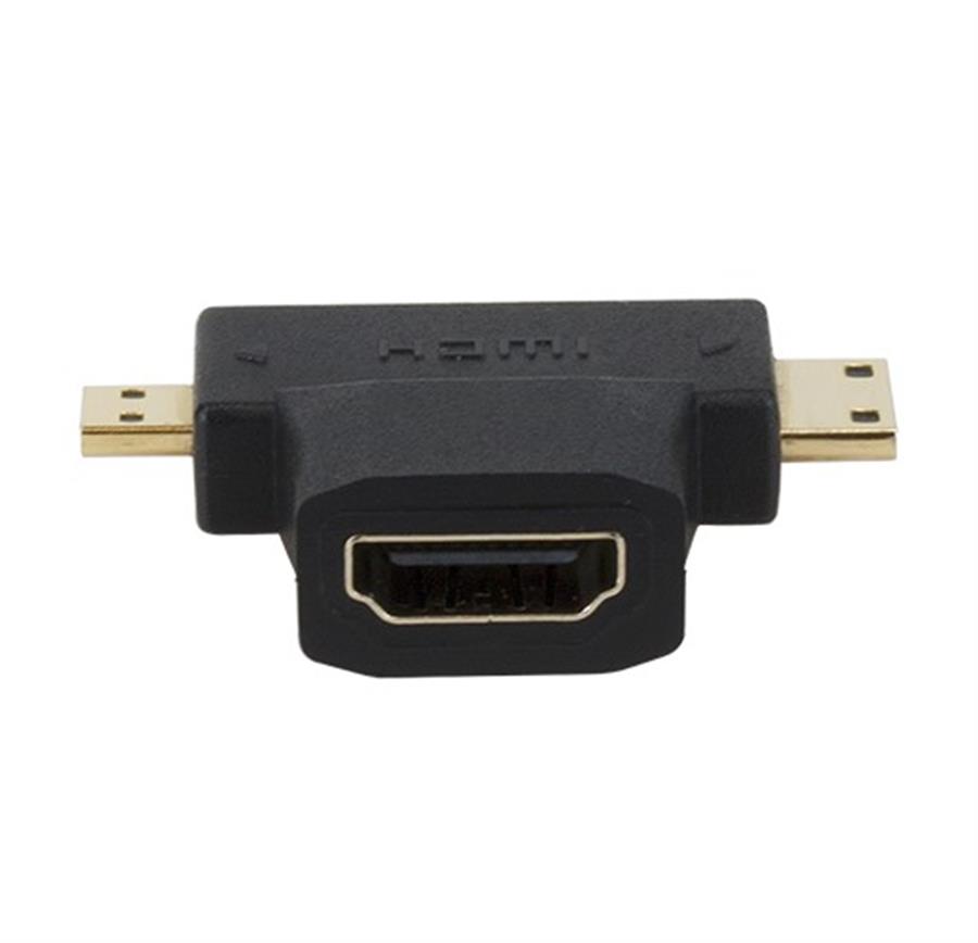 Adaptador Micro/Mini HDMI Macho – HDMI Hembra Xtech XTC-355 Negro